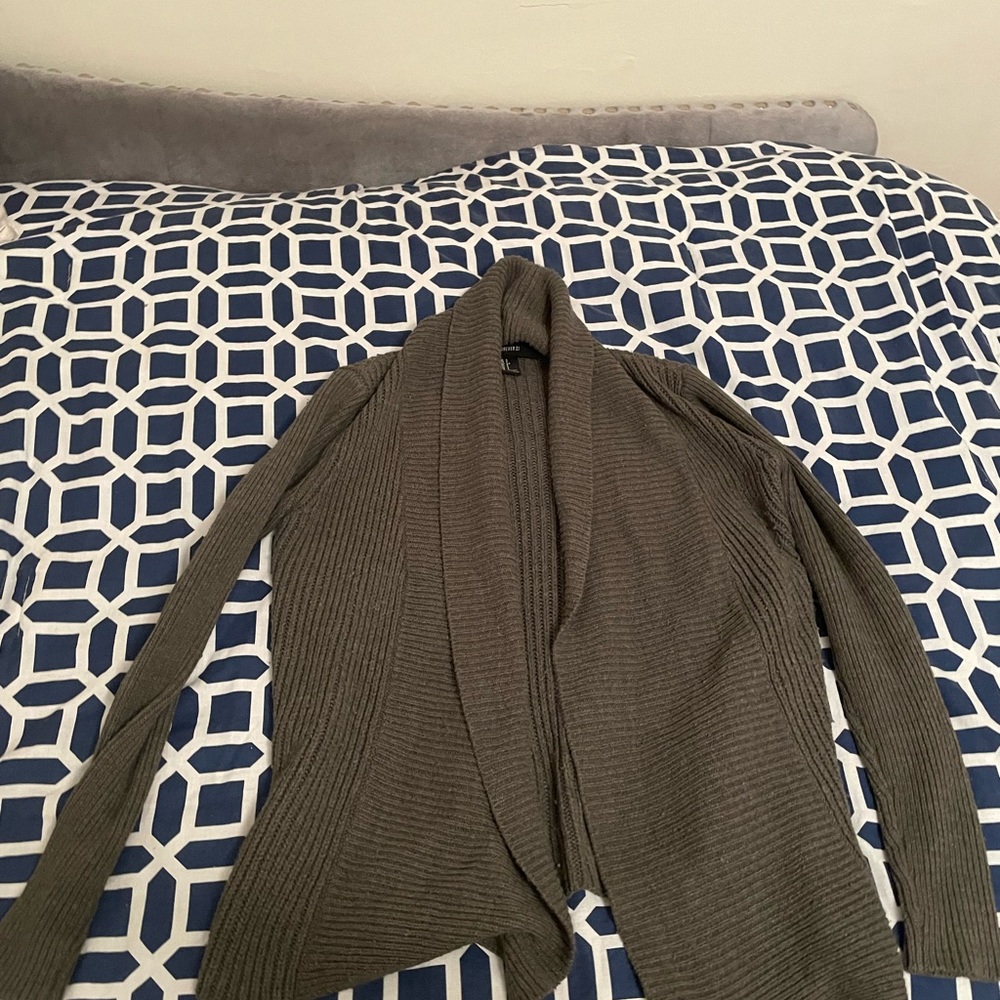 Gray cardigan